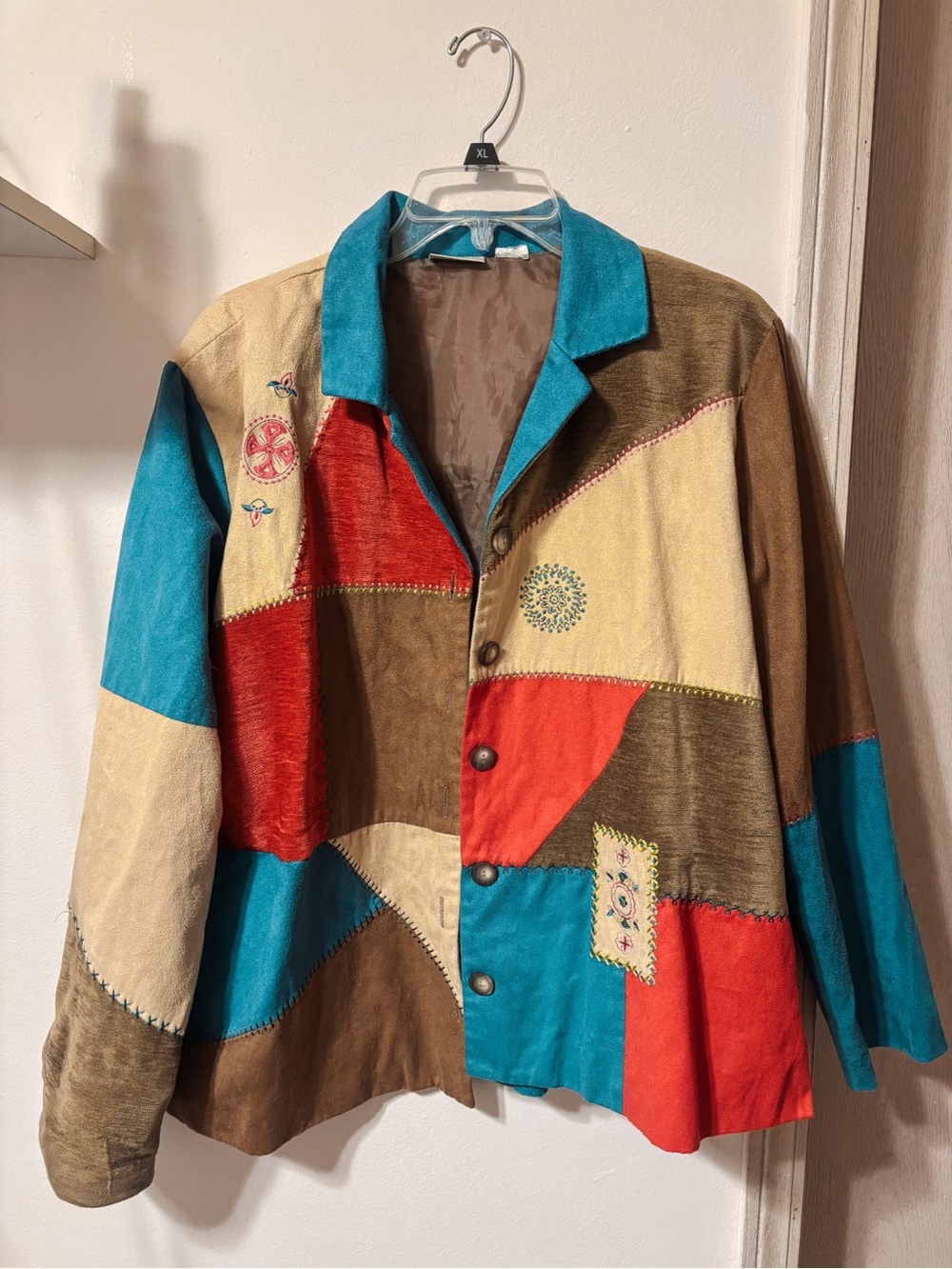 Vintage Suede Patchwork Jacket